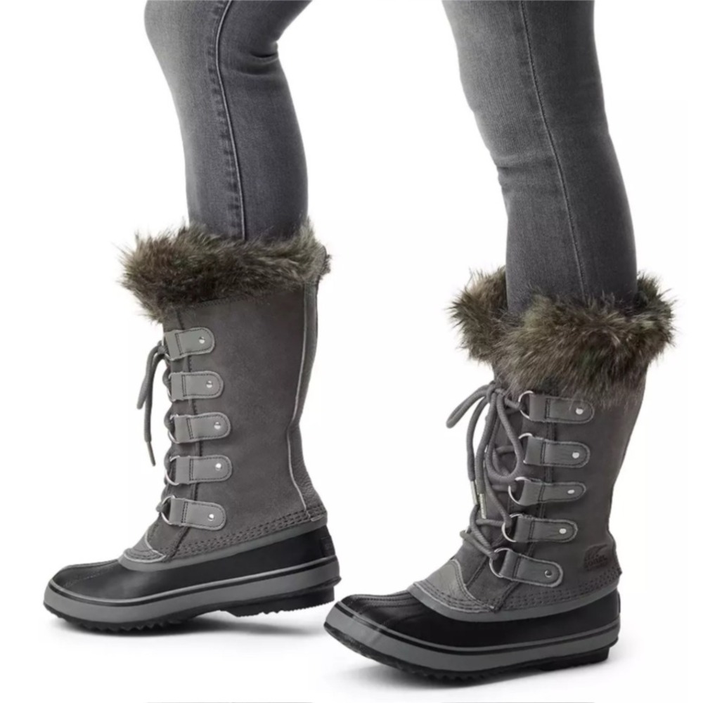 Sorel Women's Joan of Arctic Waterproof Winter Boots Leather Suede Snow Size 8.5